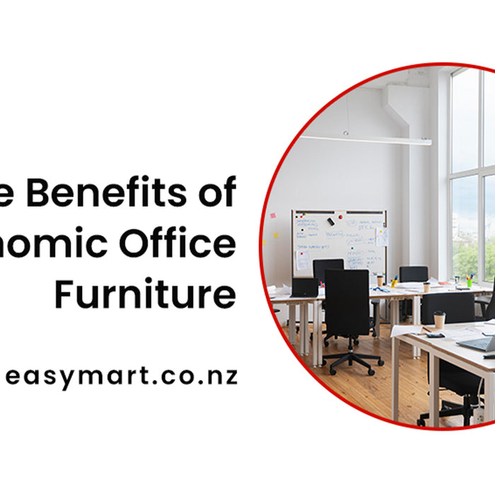 5 benefits of ergonomic office furniture banner