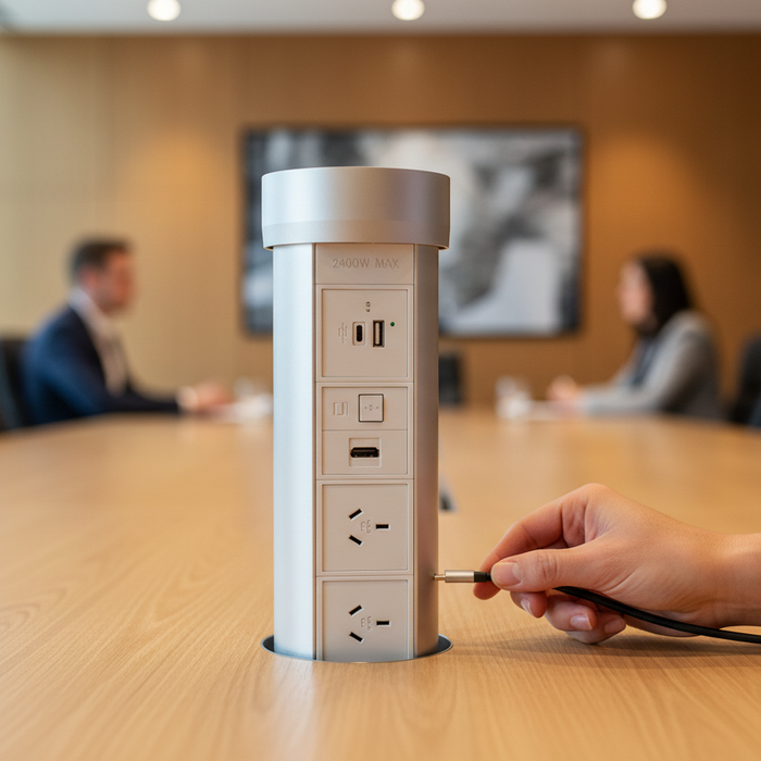 How to Set Up a Boardroom Table with Power, HDMI and Data Ports in NZ