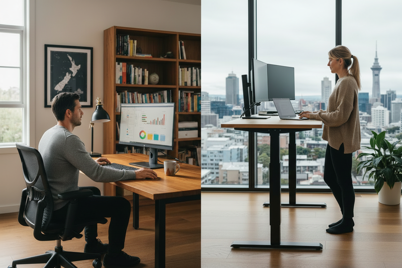 Standing Desk vs Sitting Desk: Which Is Better for NZ Home Office Workers?