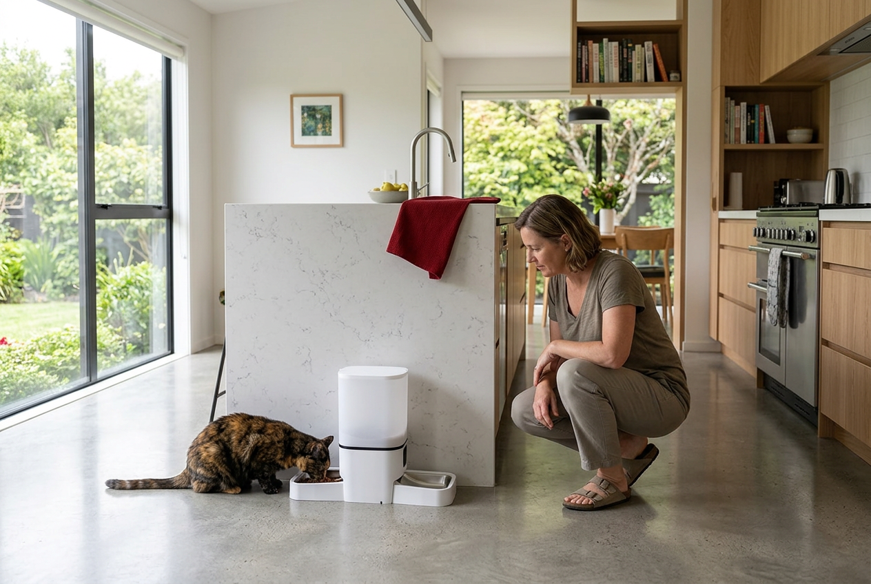 How to Set Up an Automatic Dry-Food Pet Feeder