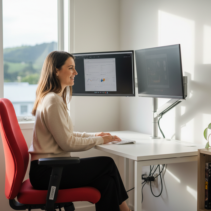 How to Set Up a Dual Monitor Home Office Desk in a Small NZ Apartment