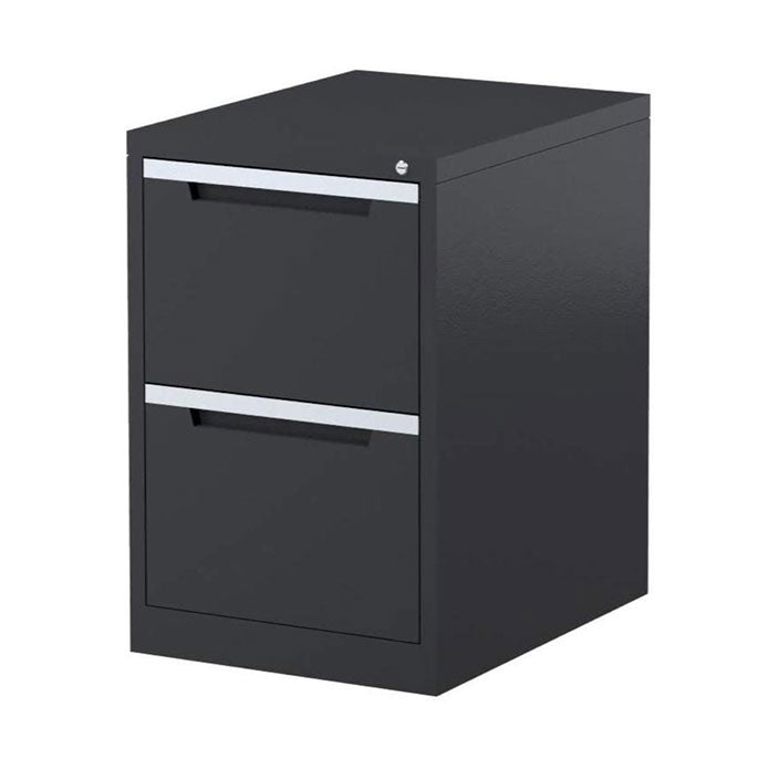 Steelco Vertical Filing Cabinet Two Drawer Graphite Ripple