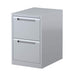 Steelco Vertical Filing Cabinet Two Drawer Silver Gray