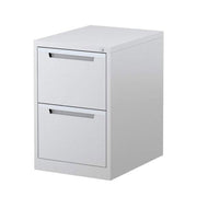 Steelco Vertical Filing Cabinet Two Drawer White Satin
