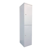 Steelco Flush Front Locker 2 Door Locker White Satin