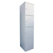 Steelco Flush Front Locker 4 Door Locker White Satin
