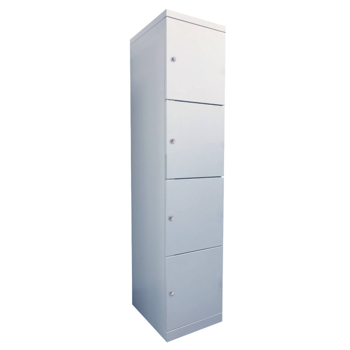 Steelco Flush Front Locker 4 Door Locker White Satin