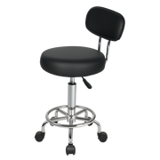 Levede Swivel Office Chair Round Rolling Stools PU Leather Height Adjustable