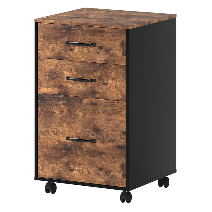 Levede 3-Drawer File Cabinet Mobile Filing Storage Cabinet Organiser Home Office