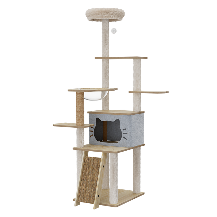 Pawz Cat Tree Tower Large Scratcher Condo House 160cm-2052531524066217992