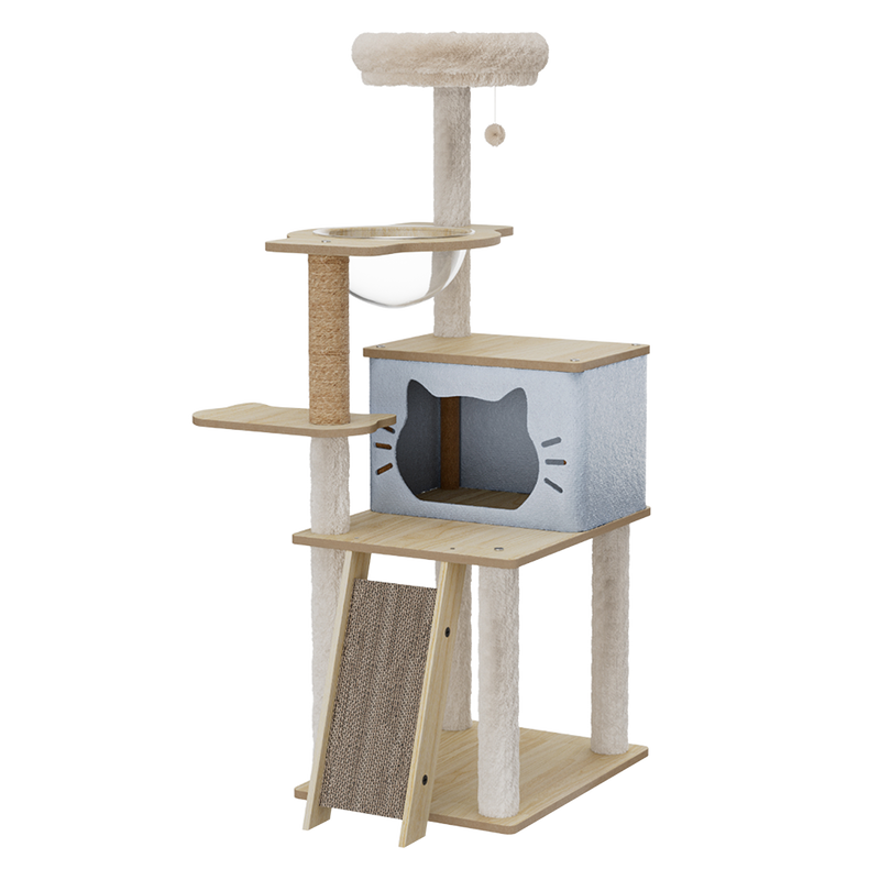 Pawz Cat Tree Tower Scratcher Wood Condo House 120cm