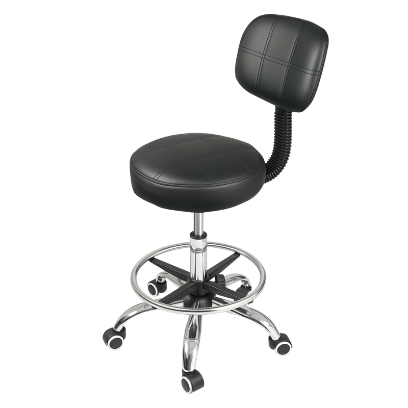 Levede Swivel Office Chair Low Back Round Rolling Stools Height Adjustable