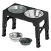 PaWz Elevated Dog Bowls 2 Stainless Steel Bowls and 1 Slow Feeder Bowl-2052531302556635144
