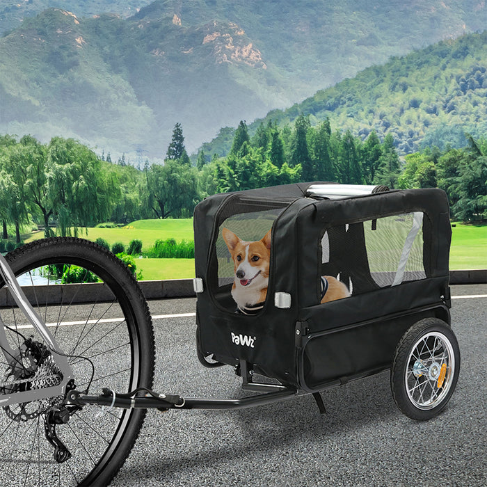 PaWz Pet Stroller Bike Trailer 2-IN-1 Sunroof-2052531541871038470
