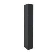 Steelco Flush Front Locker 2 Door Locker Black Satin