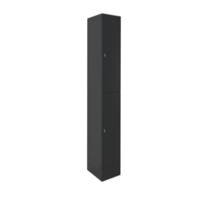 Steelco Flush Front Locker 2 Door Locker Black Satin