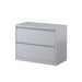 Steelco Lateral Filing Cabinet Two Drawer Silver Grey