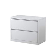 Steelco Lateral Filing Cabinet Two Drawer White Satin