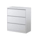Steelco Lateral Filing Cabinet Three Drawer White Satin