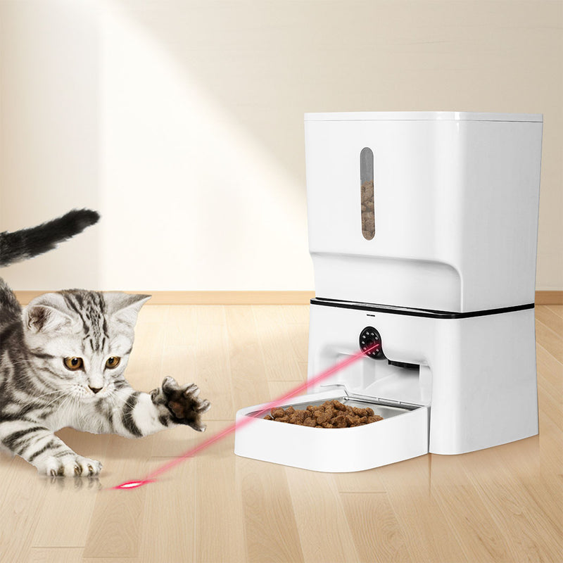 Pawz 2-in-1 Automatic Pet Feeder Wifi Camera Laser Toy