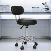 Levede Swivel Office Chair Low Back Round Rolling Stools Height Adjustable
