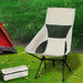 Levede Camping Chair Folding Outdoor Large Beige-2052531626512093190