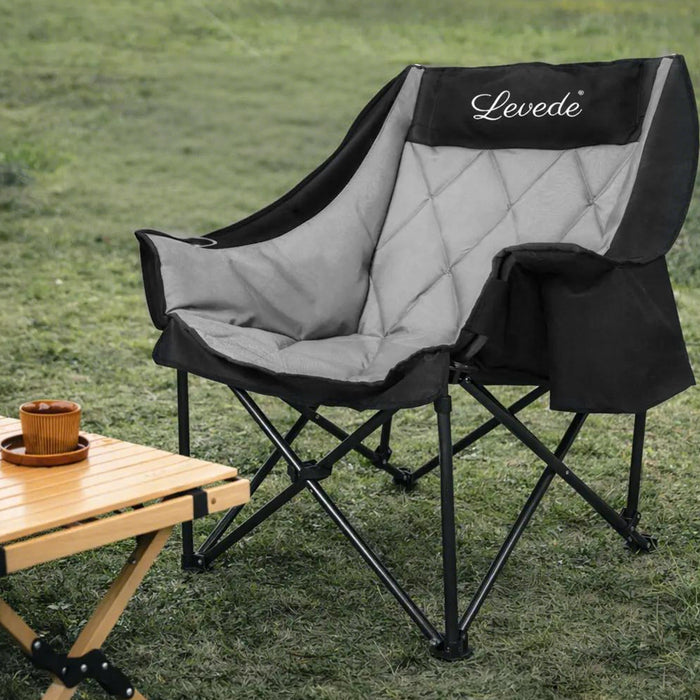 Levede Folding Camping Chair Extra Large Outdoor Portable Fishing Travel Seat-2052531445183942662