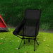 Levede Camping Chair Folding Outdoor Large Black-2052531626684059654