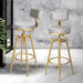 Levede 1x Bar Stools Kitchen Stool Chair Grey-2052531295833165830