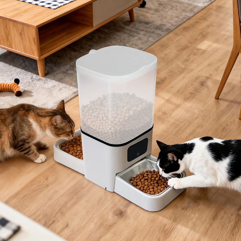 PaWz 6L Automatic Pet Feeder 2 Bowl Food Dispenser