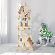 PaWz Cat Tree Scratching Post Scratcher Beige