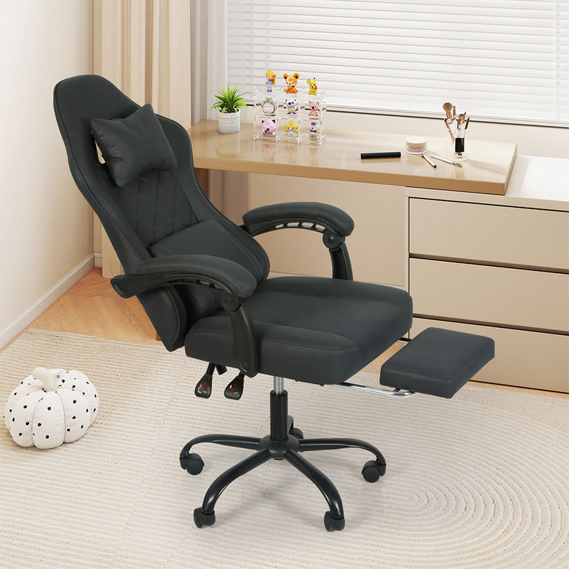 Levede Office Chair High Back Suede Fabric Gaming Chair