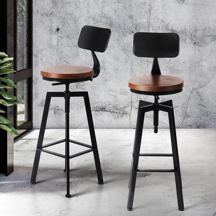 Levede 1x Industrial Bar Stools Kitchen-2052531294772006918