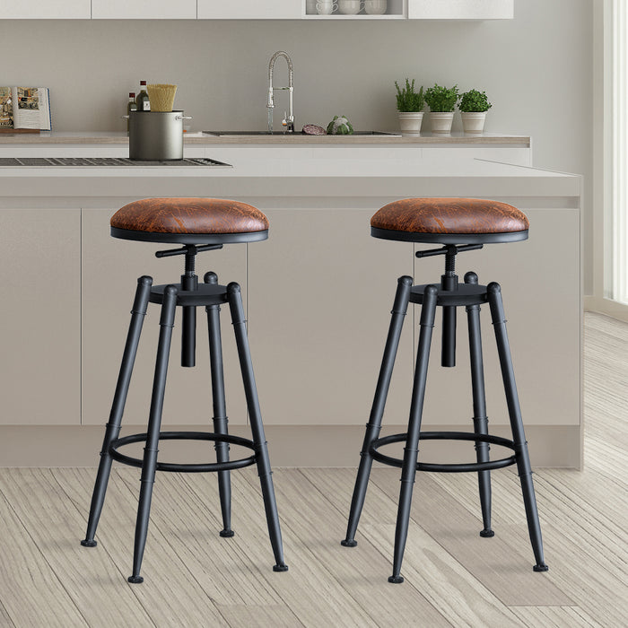 Levede 2x Industrial Bar Stools Kitchen-2052531749799464967