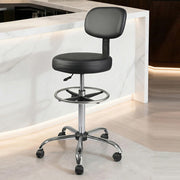 Levede Swivel Office Chair Ergonomic Stool Height Adjustable Footrest Backrest