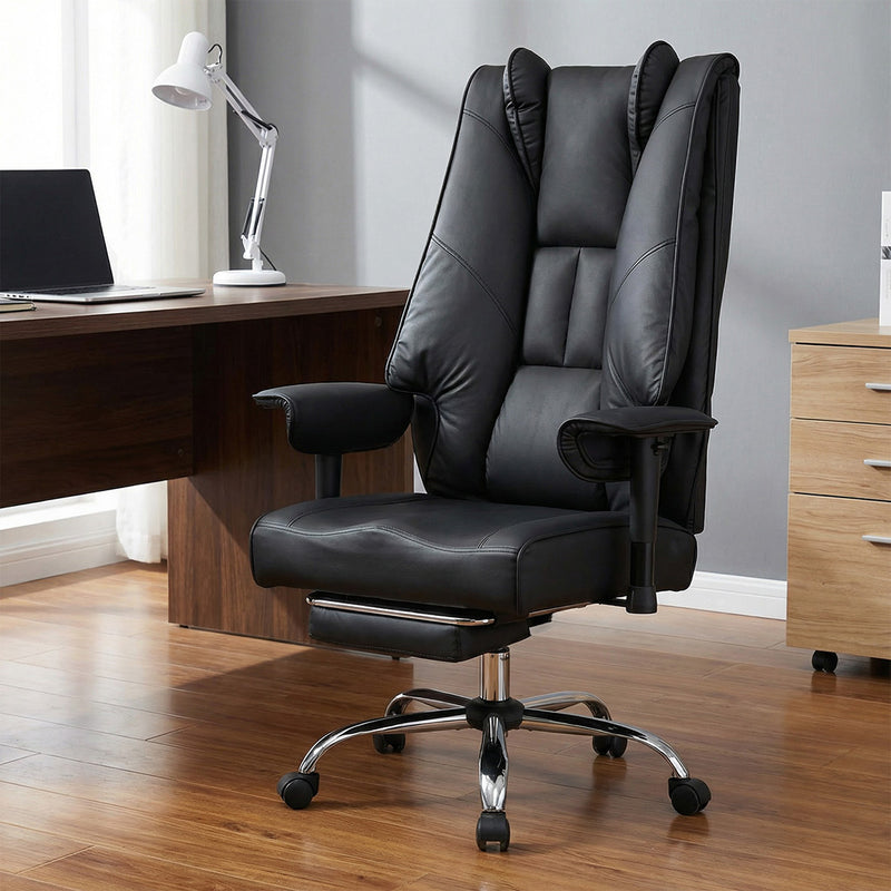 Levede Heavy Duty Office Chair Tall PU Leather High Back Computer Work Seat