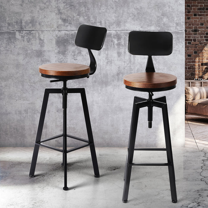 Levede 1x Industrial Bar Stools Kitchen-2052531294772006919