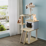 Pawz Cat Tree Tower Scratcher Wood Condo House 120cm