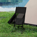 Levede Camping Chair Folding Outdoor Large Black-2052531626684059655