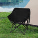 Levede Folding Camping Moon Chair Lightweight Black-2052531628261117959