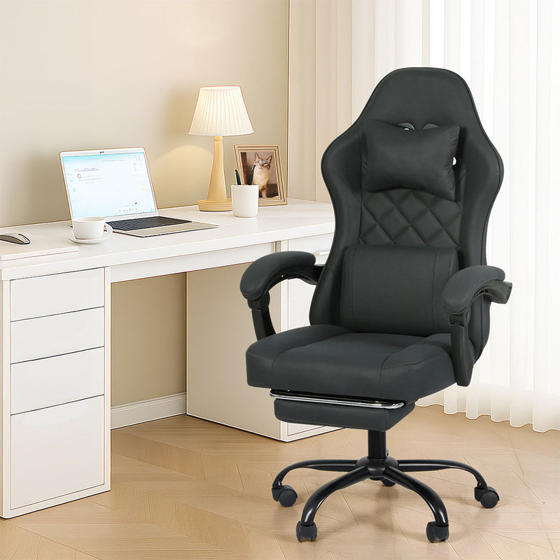 Levede Office Chair High Back Suede Fabric Gaming Chair