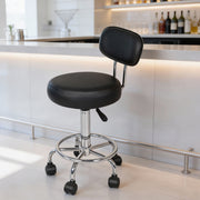 Levede Swivel Office Chair Low Back Round Rolling Stools Height Adjustable