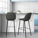 Levede 2x Bar Stool Barstools Counter Grey-2052531354884771847