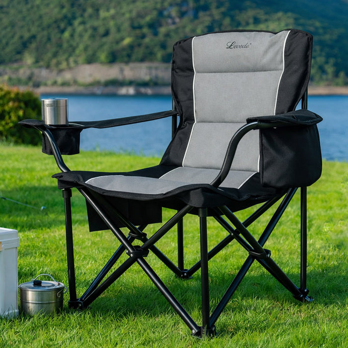 Levede Camping Chair Large Folding Outdoor Portable Fishing Picnic Travel Seat-2052531445355909127