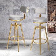 Levede 1x Bar Stools Kitchen Stool Chair Grey