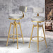 Levede 1x Bar Stools Kitchen Stool Chair Grey-2052531295833165831