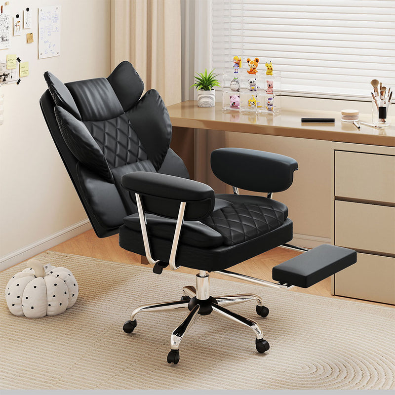 Levede Gaming Office Chair High Back PU Leather Black