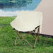 Levede Folding Camping Moon Chair Lightweight Beige-2052531628068179975