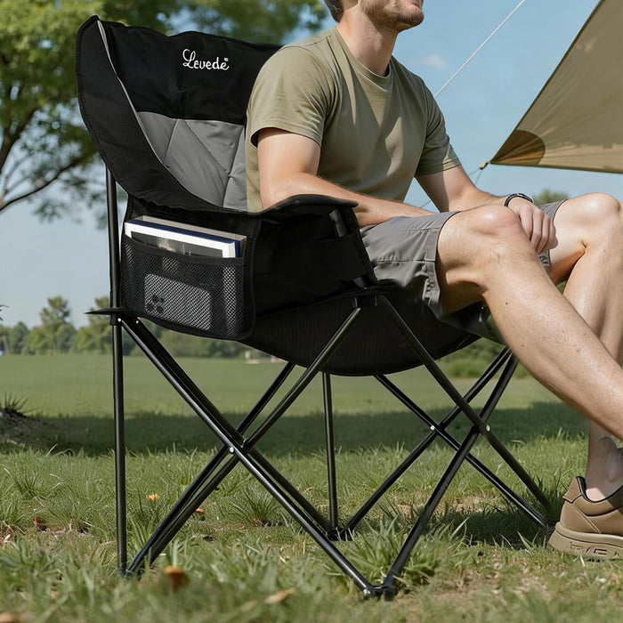 Levede Folding Camping Chair Extra Large Outdoor Portable Fishing Travel Seat-2052531445183942663