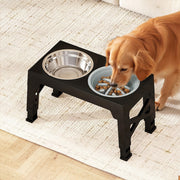 PaWz Elevated Dog Bowls 2 Stainless Steel Bowls and 1 Slow Feeder Bowl